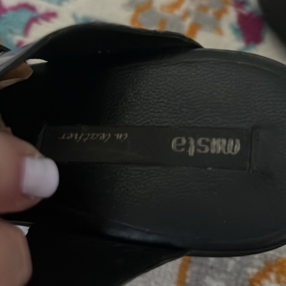 Miista Made In Spain Speckle Black Glitter
Iridescent Platform Sandals-Size 39 - Picture 8 of 14